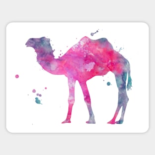 Pink Camel Watercolor Painting Sticker